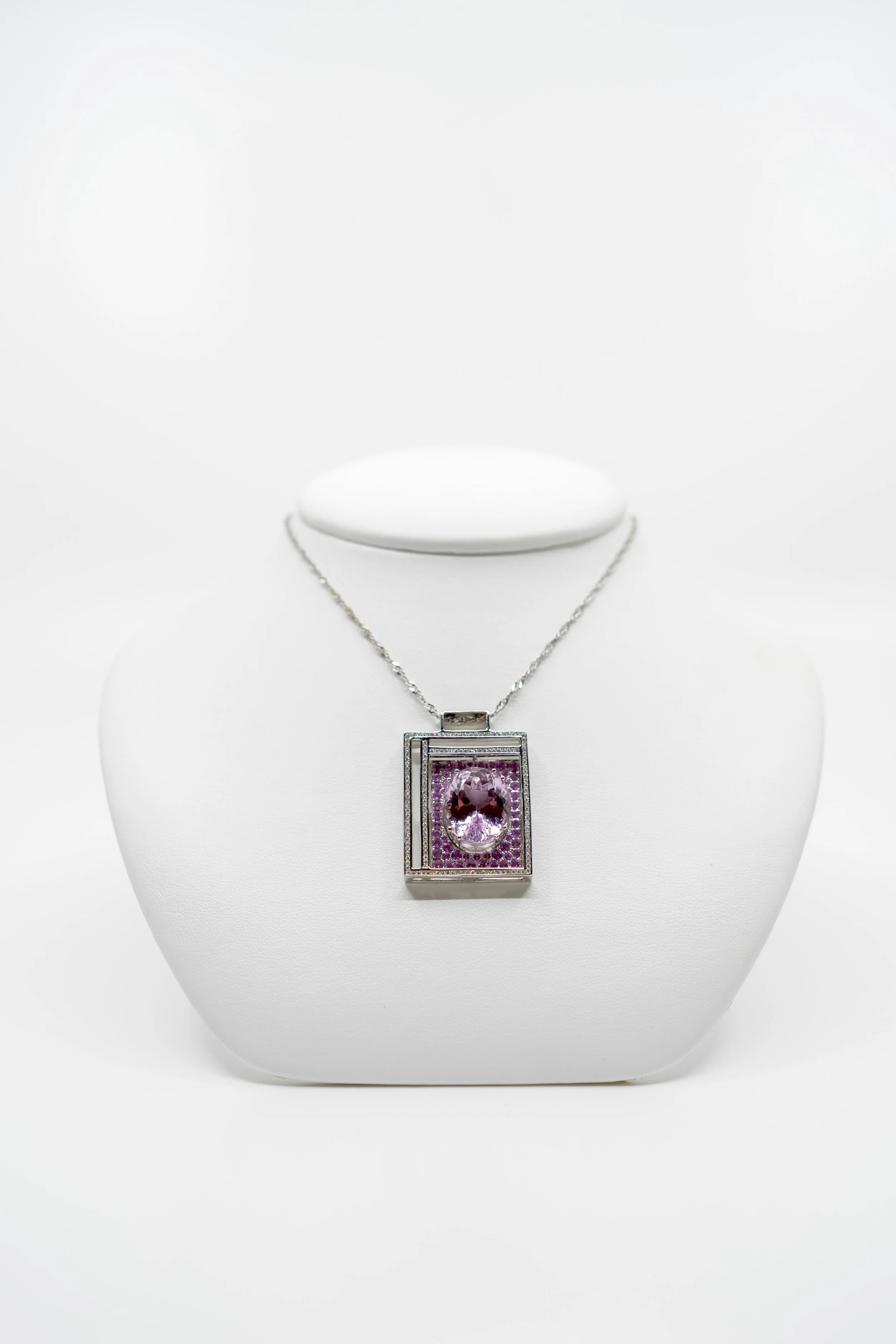 Pink 2025 kunzite pendant